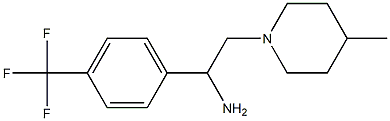 2-(4-methylpiperidin-1-yl)-1-[4-(trifluoromethyl)phenyl]ethan-1-amine Struktur