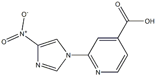 2-(4-nitro-1H-imidazol-1-yl)pyridine-4-carboxylic acid Struktur