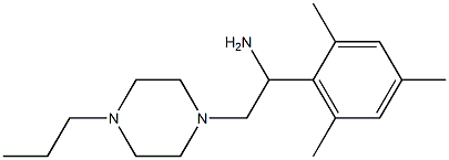 2-(4-Propyl-piperazin-1-yl)-1-(2,4,6-trimethyl-phenyl)-ethylamine Struktur