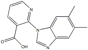 2-(5,6-dimethyl-1H-1,3-benzodiazol-1-yl)pyridine-3-carboxylic acid Struktur