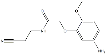 2-(5-amino-2-methoxyphenoxy)-N-(2-cyanoethyl)acetamide Struktur