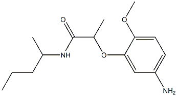 2-(5-amino-2-methoxyphenoxy)-N-(pentan-2-yl)propanamide Struktur