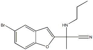 2-(5-bromo-1-benzofuran-2-yl)-2-(propylamino)propanenitrile Struktur