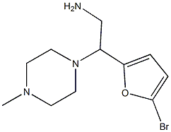 2-(5-bromo-2-furyl)-2-(4-methylpiperazin-1-yl)ethanamine Struktur