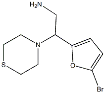 2-(5-bromofuran-2-yl)-2-(thiomorpholin-4-yl)ethan-1-amine Struktur