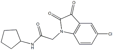 2-(5-chloro-2,3-dioxo-2,3-dihydro-1H-indol-1-yl)-N-cyclopentylacetamide Struktur