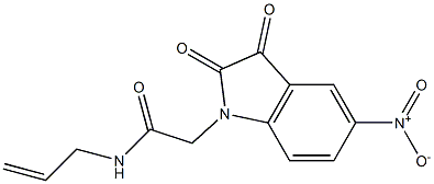 2-(5-nitro-2,3-dioxo-2,3-dihydro-1H-indol-1-yl)-N-(prop-2-en-1-yl)acetamide Struktur