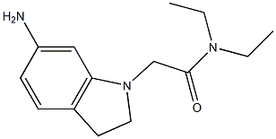 2-(6-amino-2,3-dihydro-1H-indol-1-yl)-N,N-diethylacetamide Struktur