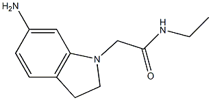 2-(6-amino-2,3-dihydro-1H-indol-1-yl)-N-ethylacetamide Struktur