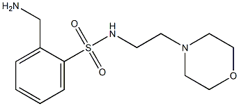 2-(aminomethyl)-N-(2-morpholin-4-ylethyl)benzenesulfonamide Struktur