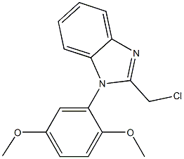 2-(chloromethyl)-1-(2,5-dimethoxyphenyl)-1H-1,3-benzodiazole Struktur