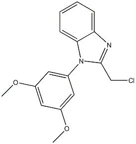 2-(chloromethyl)-1-(3,5-dimethoxyphenyl)-1H-1,3-benzodiazole Struktur