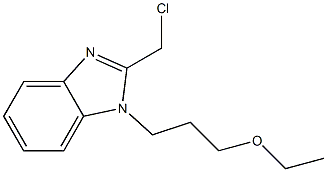 2-(chloromethyl)-1-(3-ethoxypropyl)-1H-1,3-benzodiazole Struktur