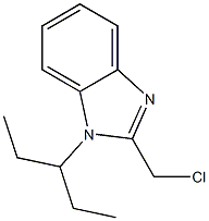 2-(chloromethyl)-1-(pentan-3-yl)-1H-1,3-benzodiazole Struktur