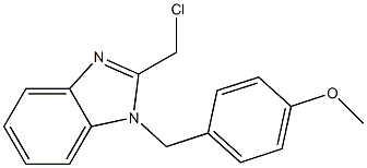 2-(chloromethyl)-1-[(4-methoxyphenyl)methyl]-1H-1,3-benzodiazole Struktur