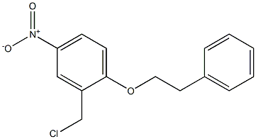 2-(chloromethyl)-4-nitro-1-(2-phenylethoxy)benzene Struktur