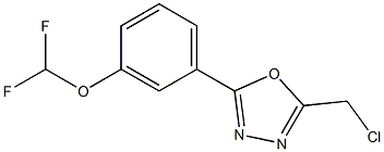 2-(chloromethyl)-5-[3-(difluoromethoxy)phenyl]-1,3,4-oxadiazole Struktur