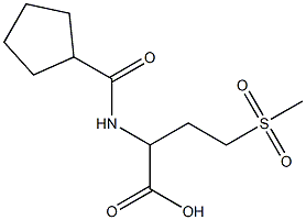 2-(cyclopentylformamido)-4-methanesulfonylbutanoic acid Struktur