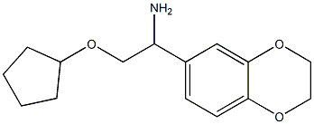 2-(cyclopentyloxy)-1-(2,3-dihydro-1,4-benzodioxin-6-yl)ethanamine Struktur