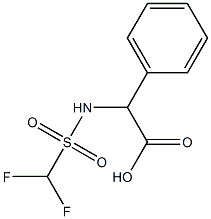 2-(difluoromethane)sulfonamido-2-phenylacetic acid Struktur