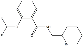 2-(difluoromethoxy)-N-(piperidin-2-ylmethyl)benzamide Struktur