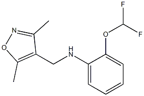 2-(difluoromethoxy)-N-[(3,5-dimethyl-1,2-oxazol-4-yl)methyl]aniline Struktur