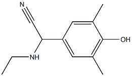 2-(ethylamino)-2-(4-hydroxy-3,5-dimethylphenyl)acetonitrile Struktur