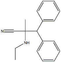 2-(ethylamino)-2-methyl-3,3-diphenylpropanenitrile Struktur