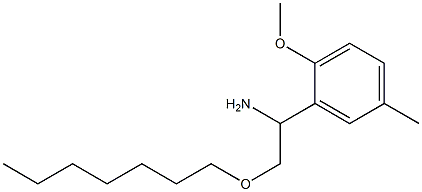 2-(heptyloxy)-1-(2-methoxy-5-methylphenyl)ethan-1-amine Struktur