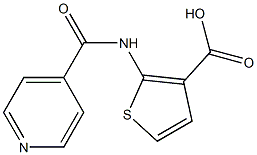 2-(isonicotinoylamino)thiophene-3-carboxylic acid Struktur