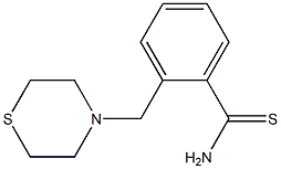 2-(thiomorpholin-4-ylmethyl)benzene-1-carbothioamide Struktur