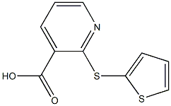 2-(thiophen-2-ylsulfanyl)pyridine-3-carboxylic acid Struktur