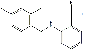 2-(trifluoromethyl)-N-[(2,4,6-trimethylphenyl)methyl]aniline Struktur