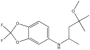 2,2-difluoro-N-(4-methoxy-4-methylpentan-2-yl)-2H-1,3-benzodioxol-5-amine Struktur