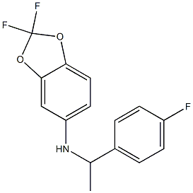 2,2-difluoro-N-[1-(4-fluorophenyl)ethyl]-2H-1,3-benzodioxol-5-amine Struktur