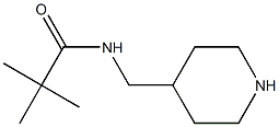 2,2-dimethyl-N-(piperidin-4-ylmethyl)propanamide Struktur