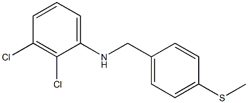 2,3-dichloro-N-{[4-(methylsulfanyl)phenyl]methyl}aniline Struktur