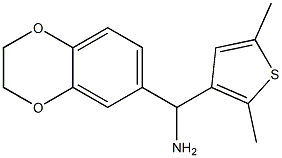 2,3-dihydro-1,4-benzodioxin-6-yl(2,5-dimethylthiophen-3-yl)methanamine Struktur