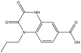 2,3-dioxo-1-propyl-1,2,3,4-tetrahydroquinoxaline-6-carboxylic acid Struktur