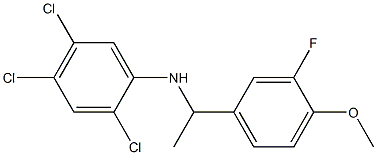 2,4,5-trichloro-N-[1-(3-fluoro-4-methoxyphenyl)ethyl]aniline Struktur