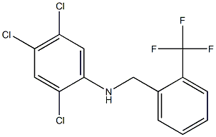 2,4,5-trichloro-N-{[2-(trifluoromethyl)phenyl]methyl}aniline Struktur