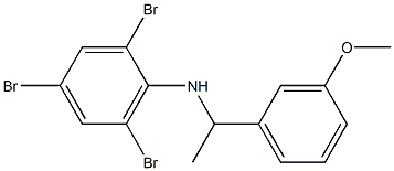 2,4,6-tribromo-N-[1-(3-methoxyphenyl)ethyl]aniline Struktur