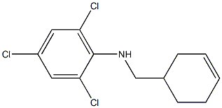 2,4,6-trichloro-N-(cyclohex-3-en-1-ylmethyl)aniline Struktur