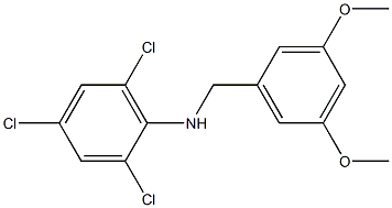 2,4,6-trichloro-N-[(3,5-dimethoxyphenyl)methyl]aniline Struktur