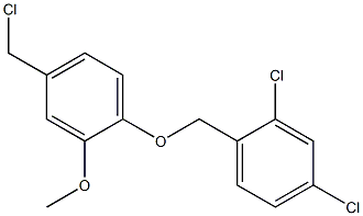 2,4-dichloro-1-[4-(chloromethyl)-2-methoxyphenoxymethyl]benzene Struktur