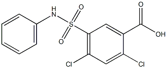 2,4-dichloro-5-(phenylsulfamoyl)benzoic acid Struktur