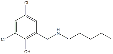 2,4-dichloro-6-[(pentylamino)methyl]phenol Struktur