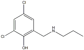 2,4-dichloro-6-[(propylamino)methyl]phenol Struktur