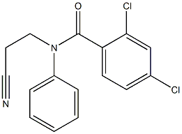 2,4-dichloro-N-(2-cyanoethyl)-N-phenylbenzamide Struktur