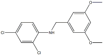 2,4-dichloro-N-[(3,5-dimethoxyphenyl)methyl]aniline Struktur